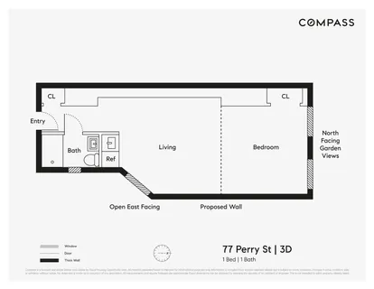 $750,000 | 77 Perry Street, Unit 3D | West Village