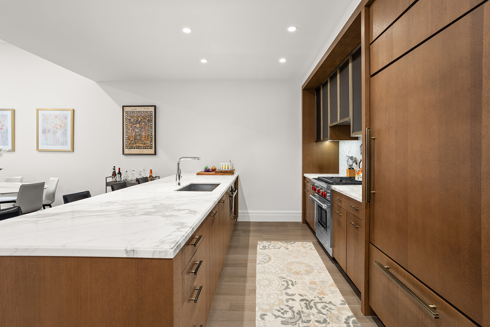 100 Barclay Street, Unit 17J Manhattan, NY 10007 - Photo 2 of 18 a bathroom with a granite countertop sink a mirror and a toilet
