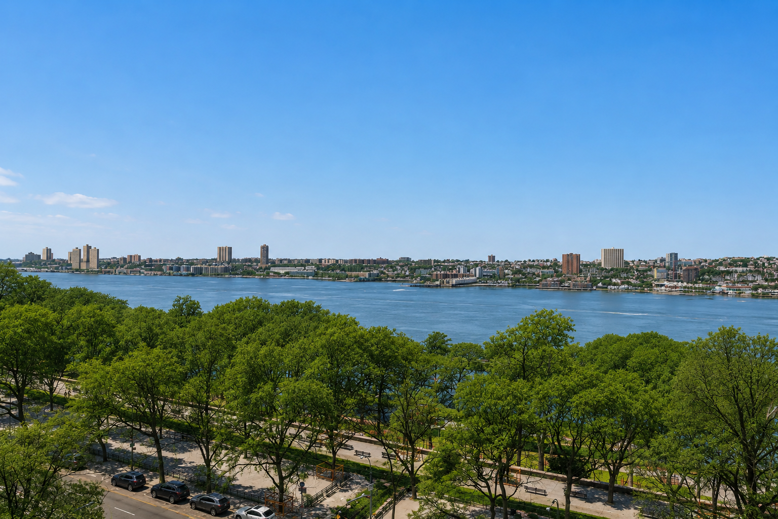 360 Riverside Drive, Unit 8A Manhattan, NY 10025 - Photo 4 of 20 a view of a lake with houses in the back