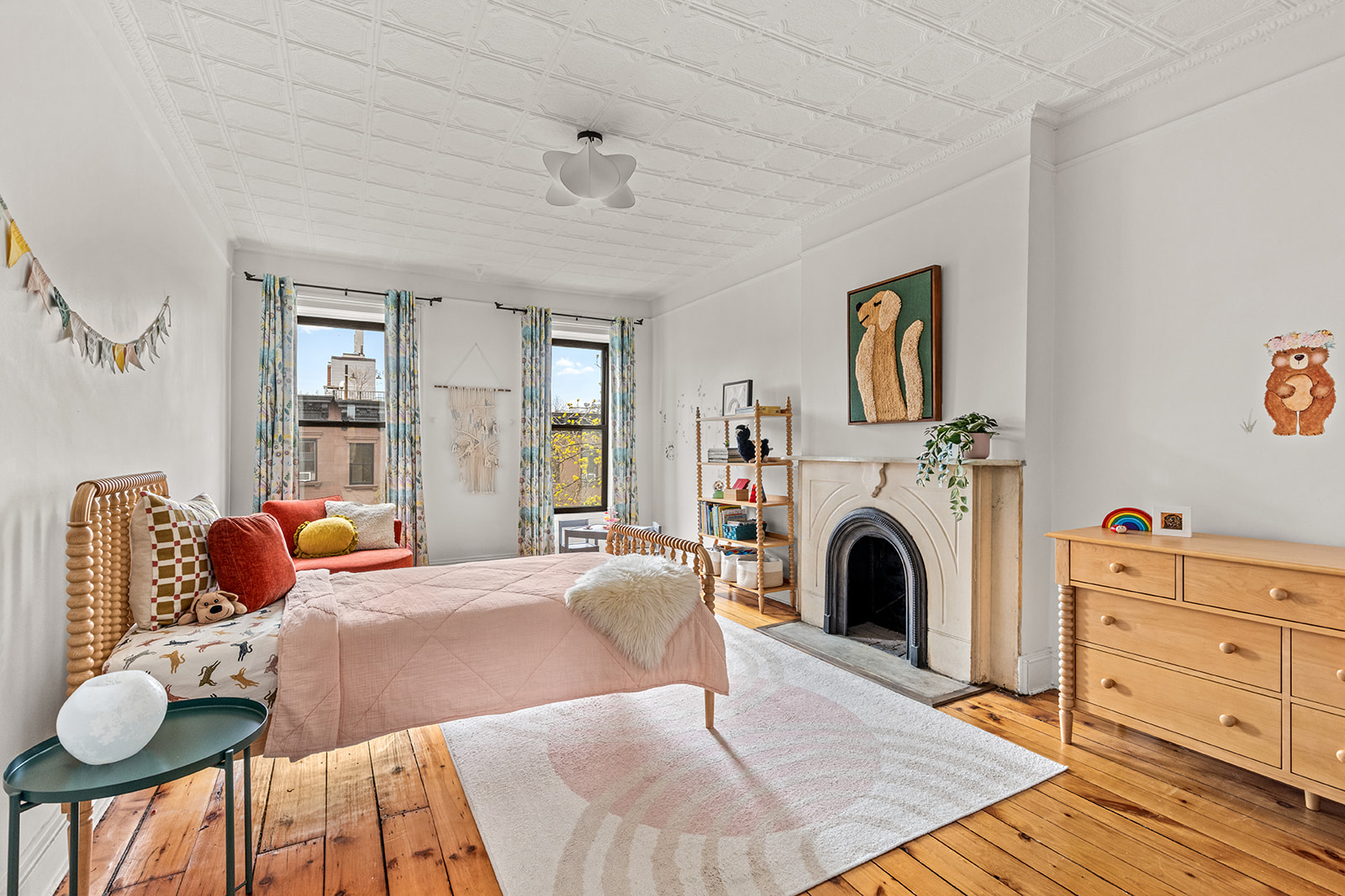 417 6th Street Brooklyn, NY 11215 - Photo 15 of 21 a bedroom with a bed and wooden floor