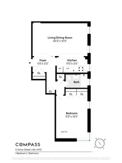 $1,350,000 | 2 Grove Street, Unit 6D | West Village
