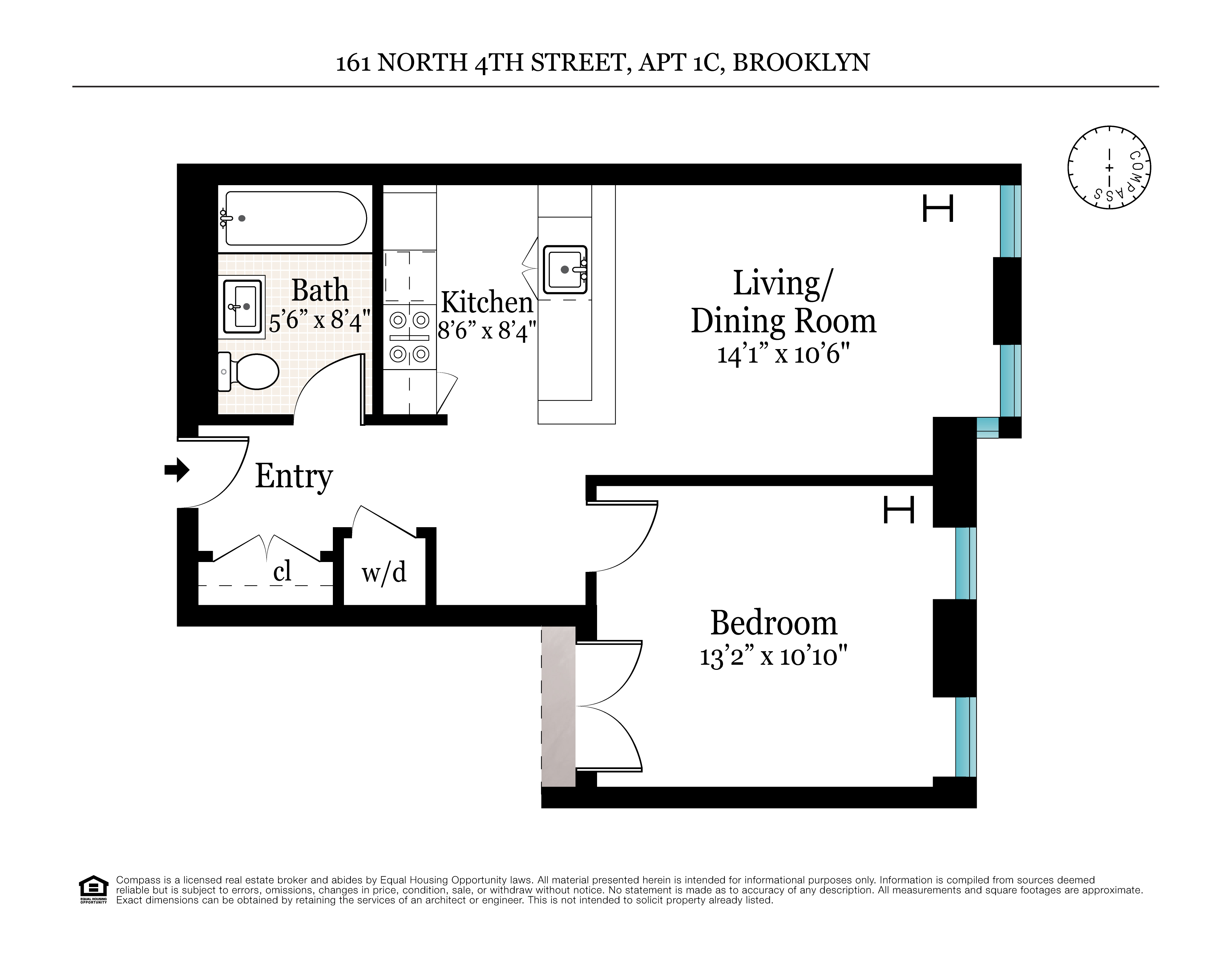 161 North 4th Street, Unit 1C Brooklyn, NY 11211 - Photo 10 of 10 a picture of a park with a white and white wall