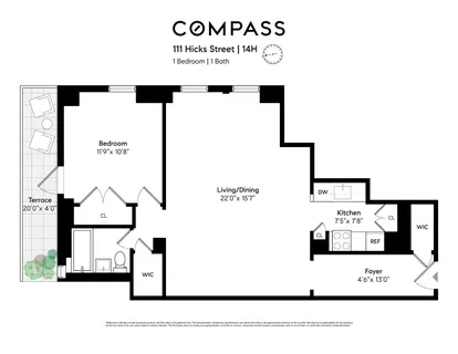 $1,100,000 | 111 Hicks Street, Unit 14H | Brooklyn Heights