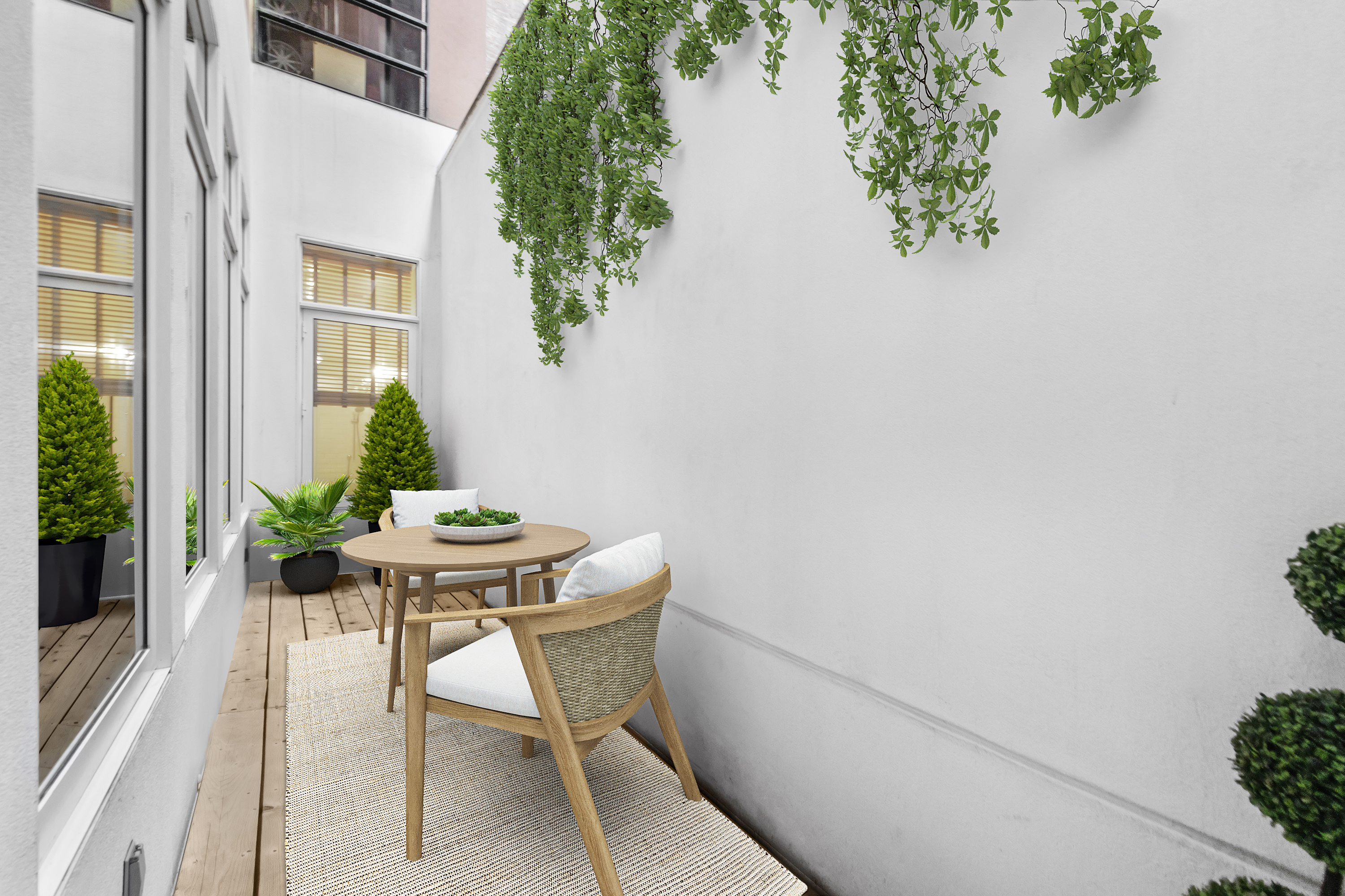 60 Collister Street, Unit 1B Manhattan, NY 10013 - Photo 7 of 20 a view of a house with backyard and sitting area