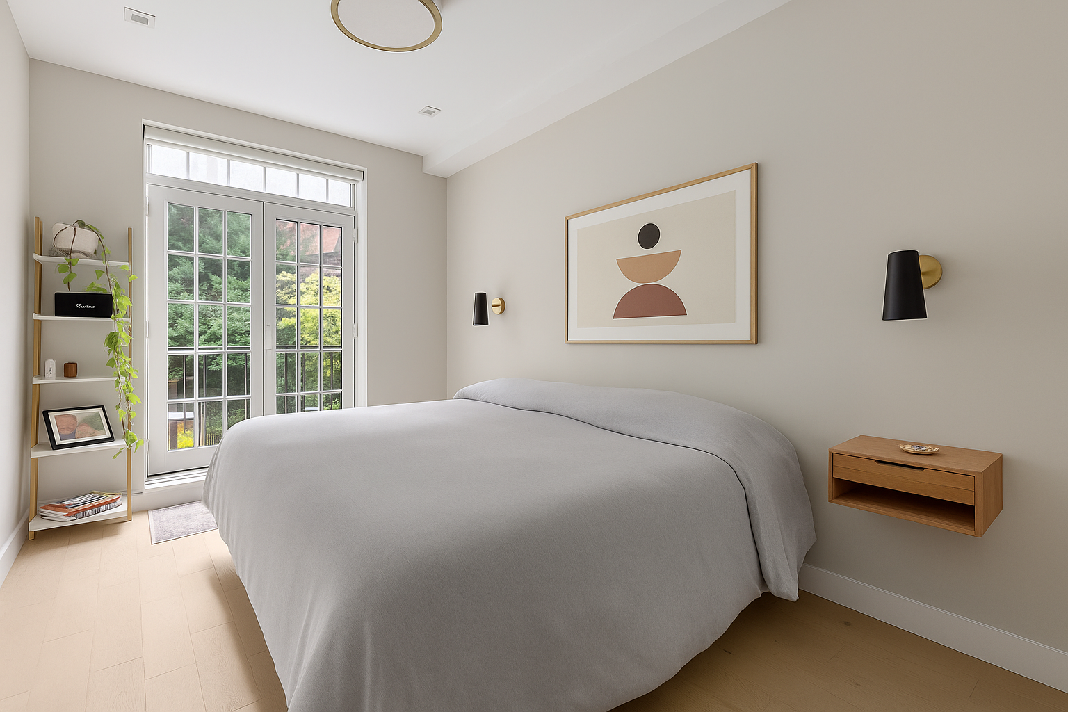 578 Sterling Place, Unit 2 Brooklyn, NY 11238 - Photo 5 of 10 a bedroom with a bed and wooden floor