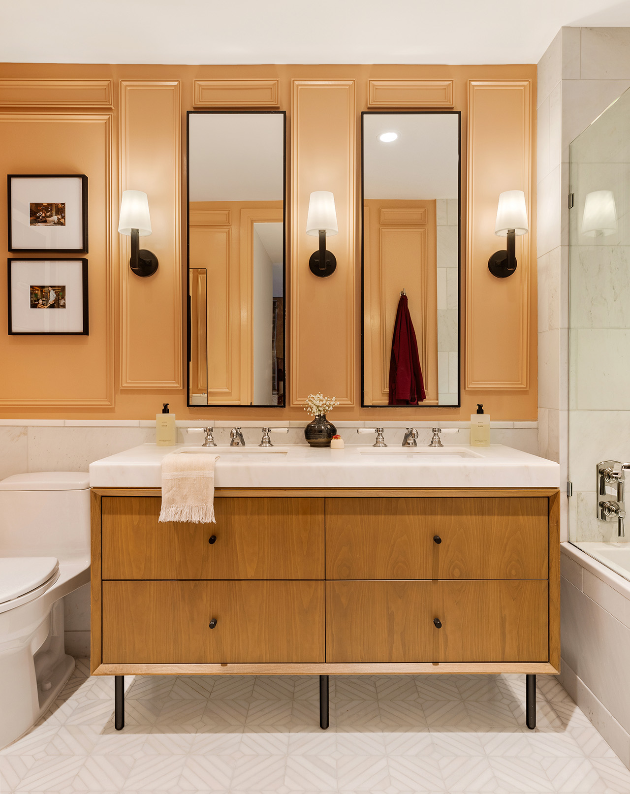 300 West 122nd Street, Unit 5N Manhattan, NY 10027 - Photo 10 of 28 a bathroom with a sink and a mirror