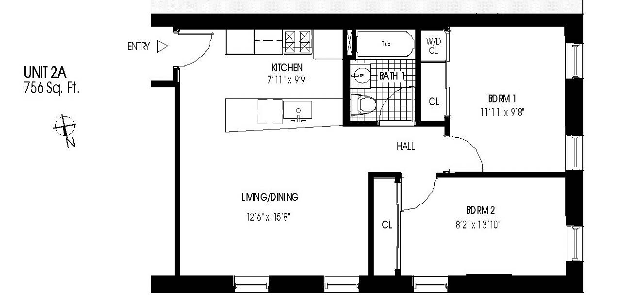 524 St Johns Place, Unit 2A Brooklyn, NY 11238 - Photo 8 of 8 a picture of a bench in front of a door