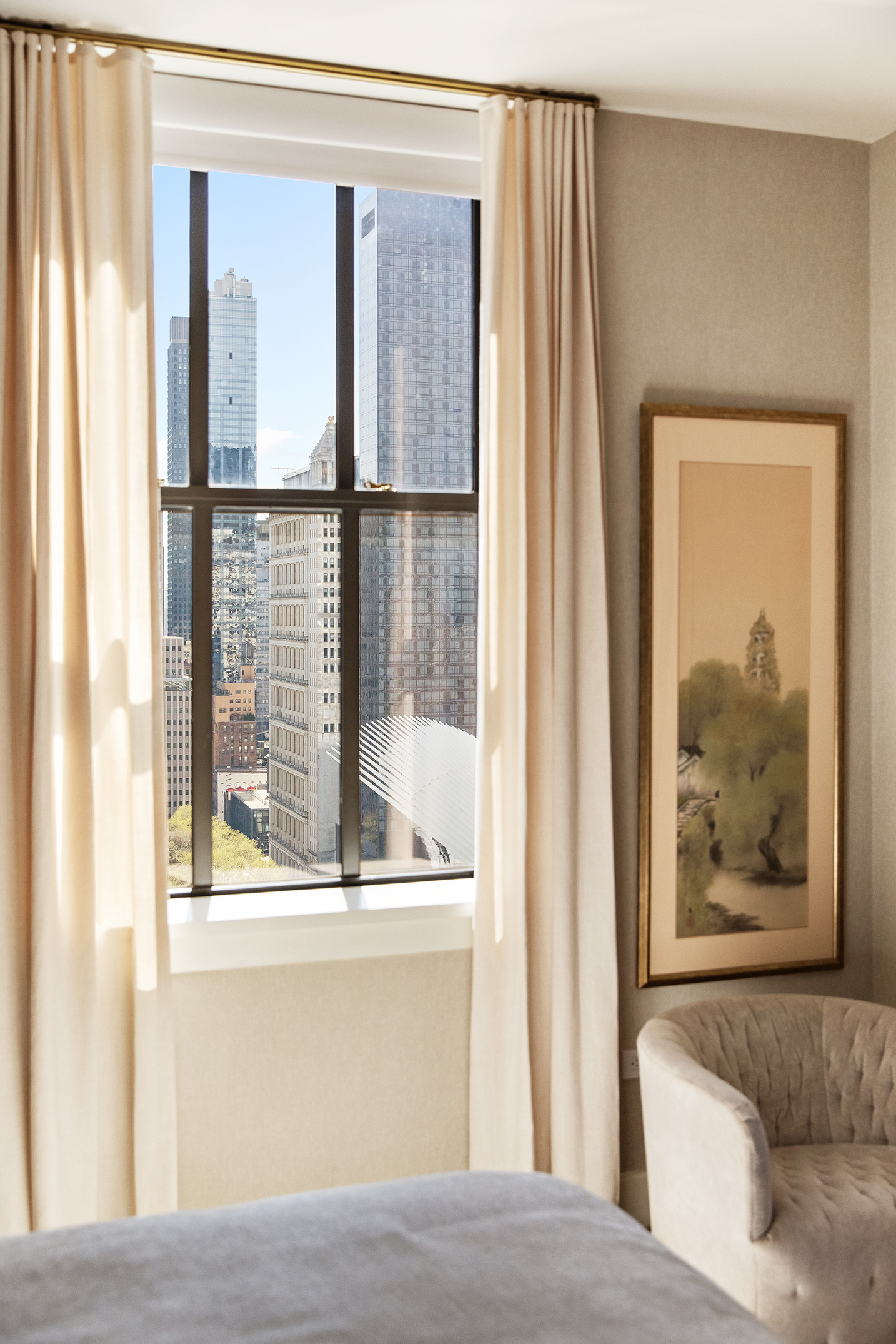 100 Barclay Street, Unit 20D Manhattan, NY 10007 - Photo 9 of 32 a view of a living room from a window