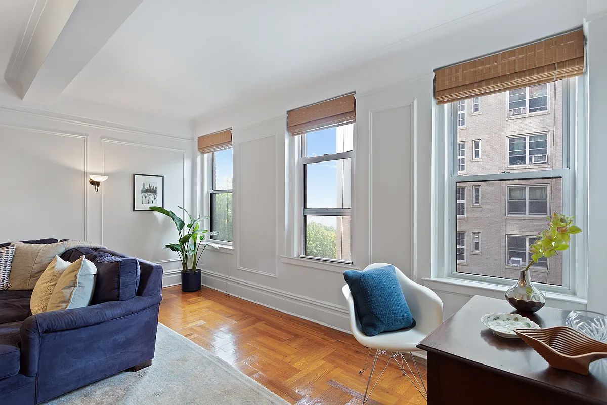 415 Central Park West, Unit 6A Manhattan, NY 10025 - Photo 4 of 25 a bedroom with furniture and a window