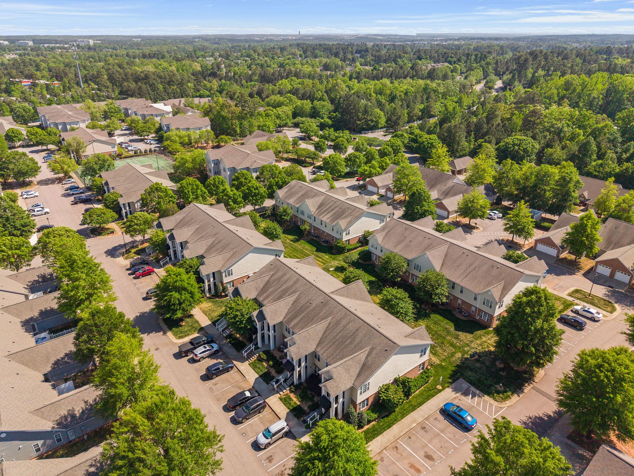 Huntscroft Lane Raleigh, NC 27617 - Photo 10 of 49 an aerial view of residential houses with outdoor space