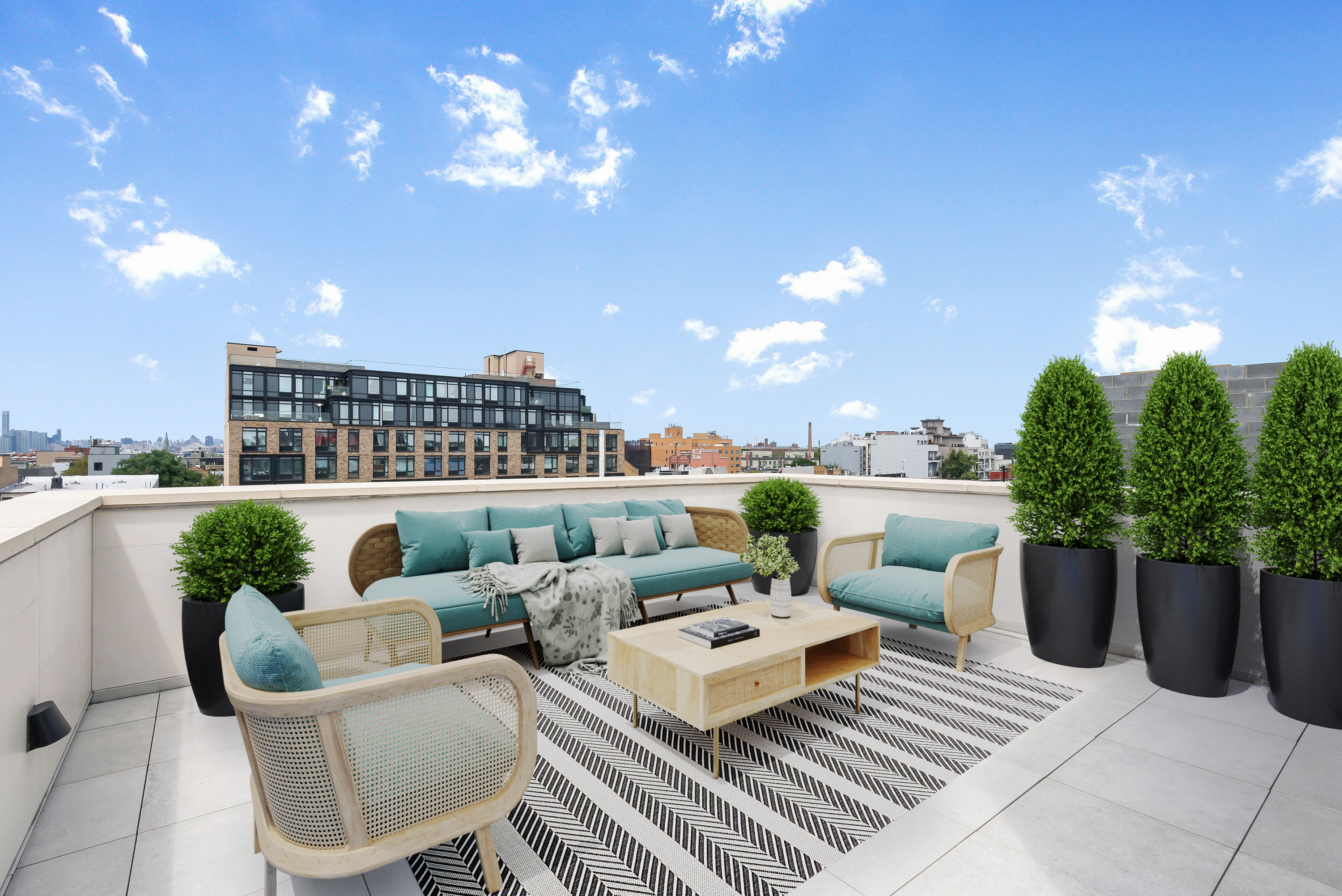 179 Devoe Street, Unit 2 Brooklyn, NY 11211 - Photo 6 of 19 a view of a patio with couches and potted plants