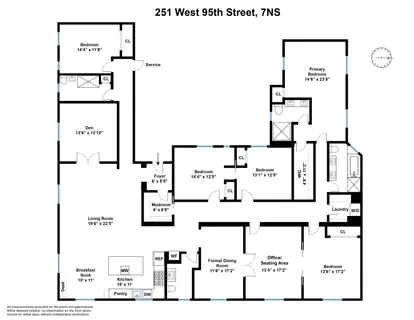 $4,750,000 | 251 West 95th Street, Unit 7NS | Upper West Side