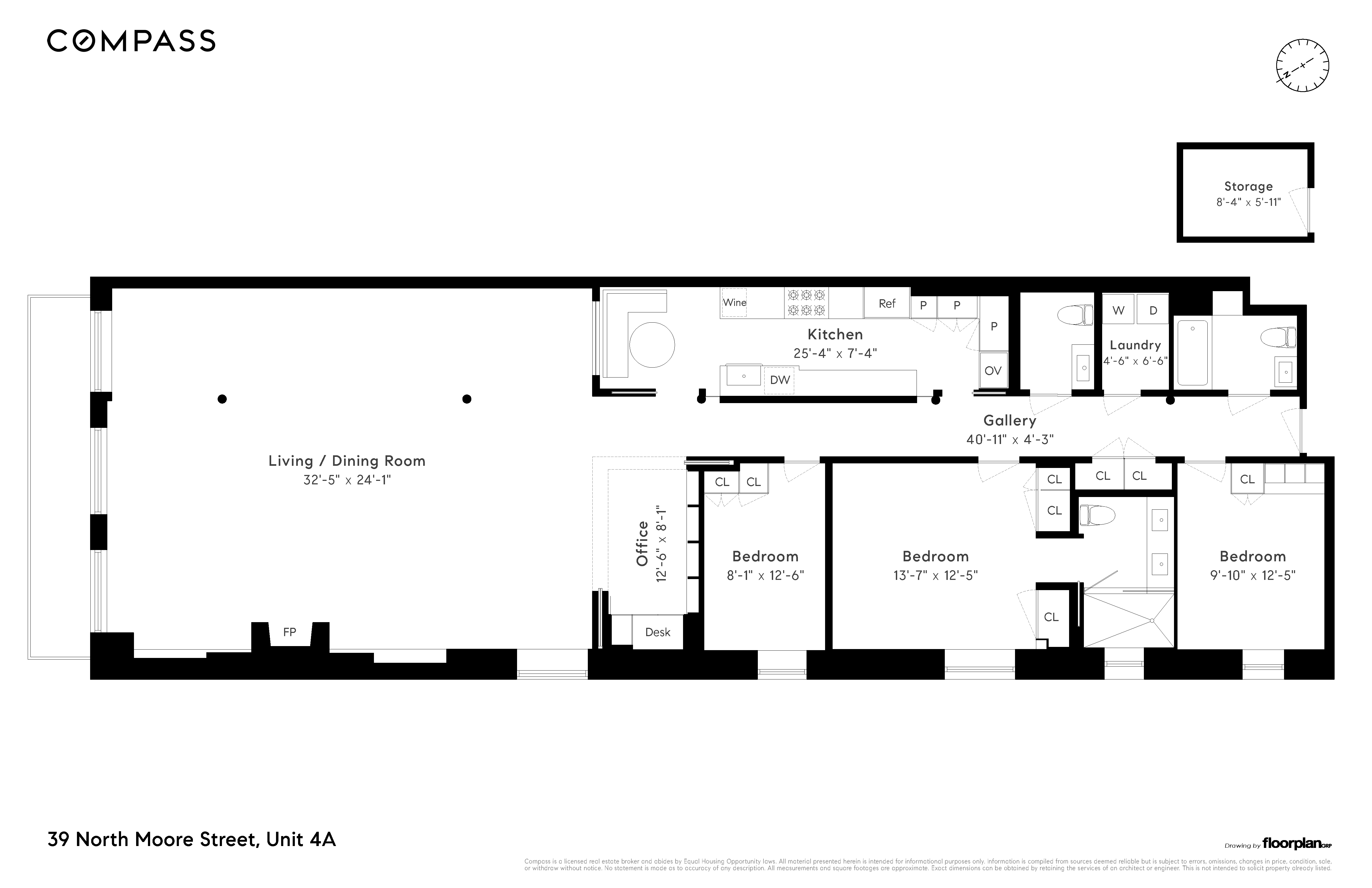 39 North Moore Street, Unit 4A Manhattan, NY 10013 - Photo 16 of 17 a picture of a black and white photo