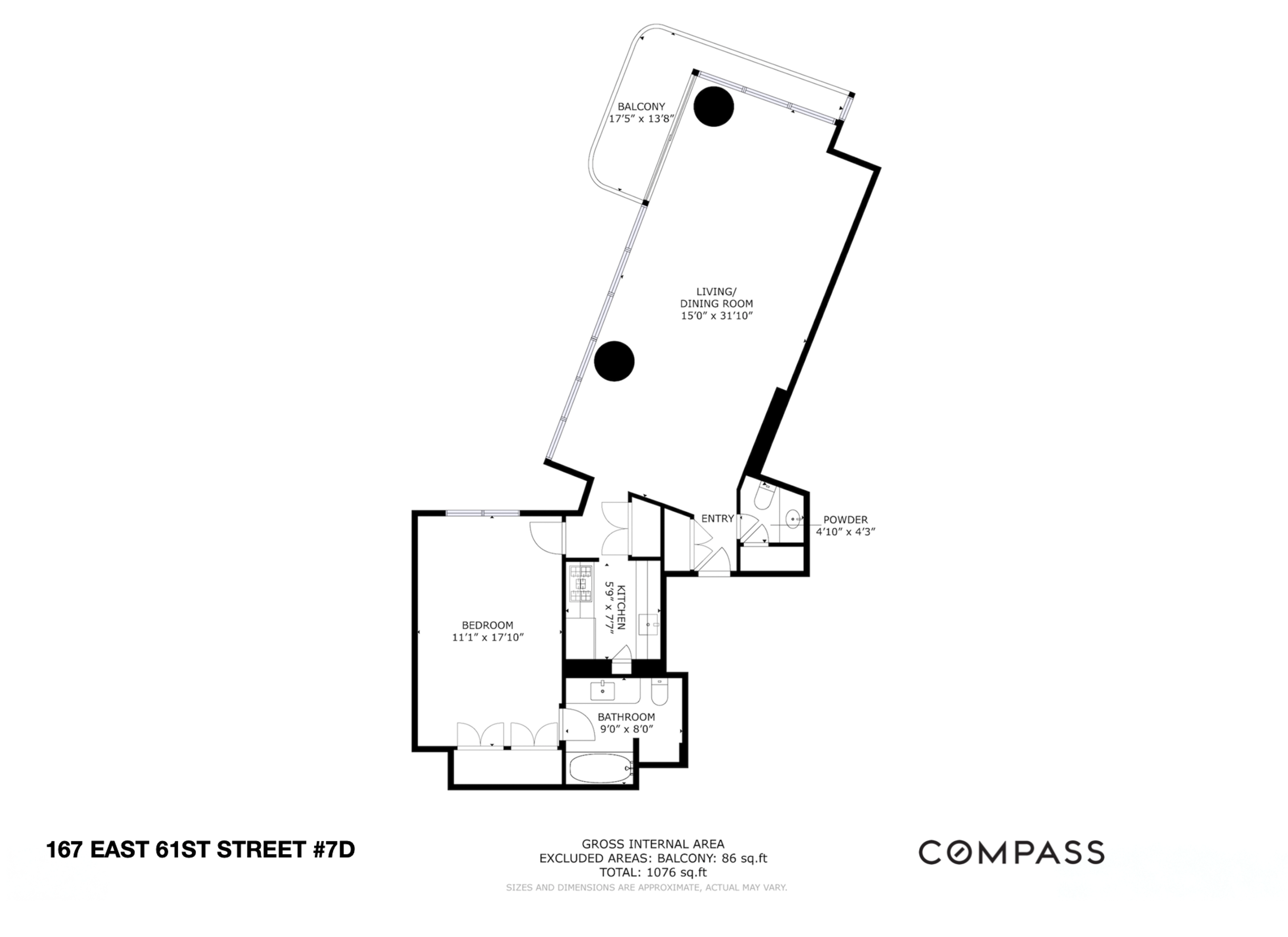 167 East 61st Street, Unit 7D Manhattan, NY 10065 - Photo 8 of 8 a picture of a room with a door