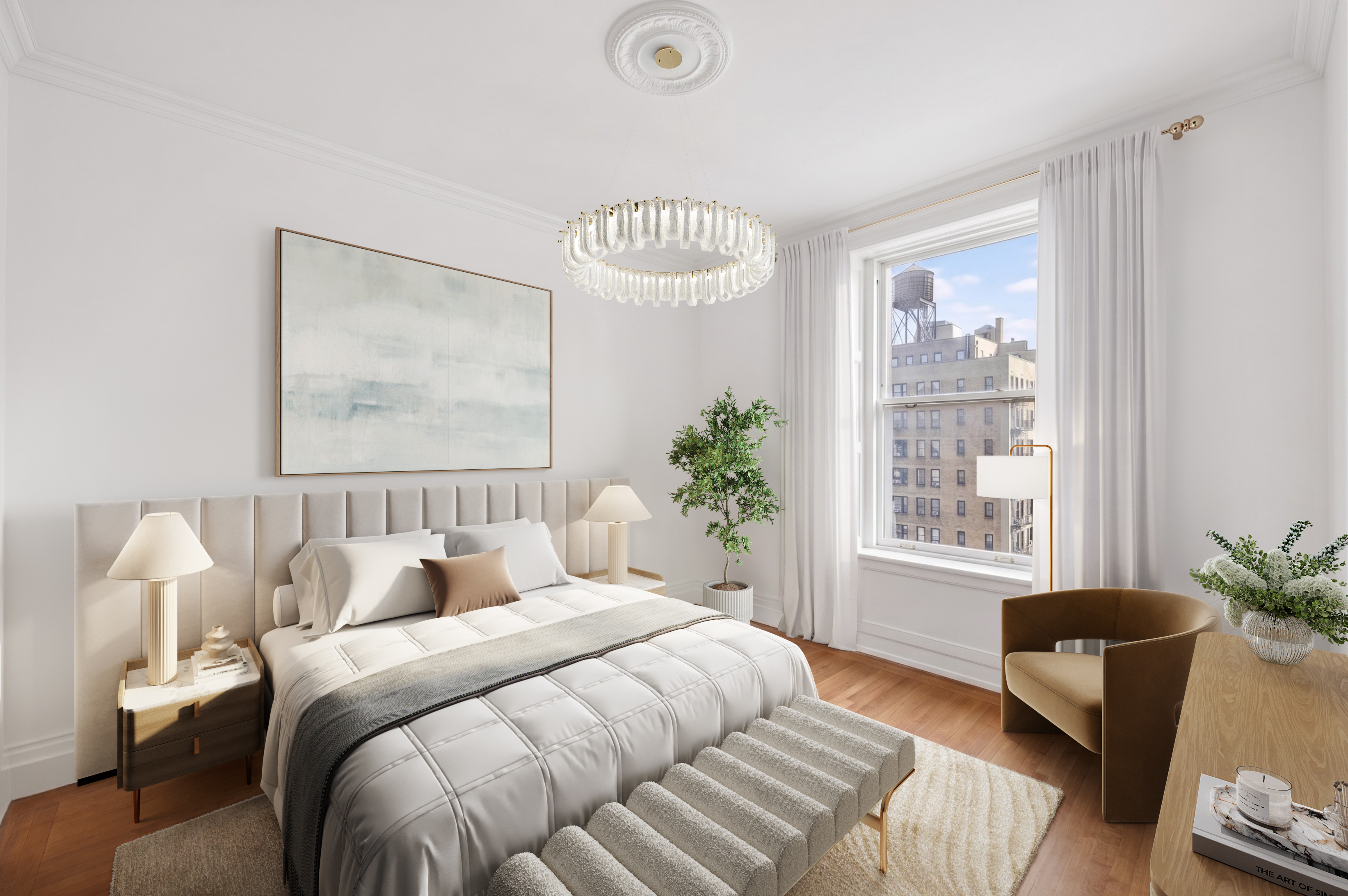 390 West End Avenue, Unit 11C Manhattan, NY 10024 - Photo 9 of 24 a bedroom with a bed and a window