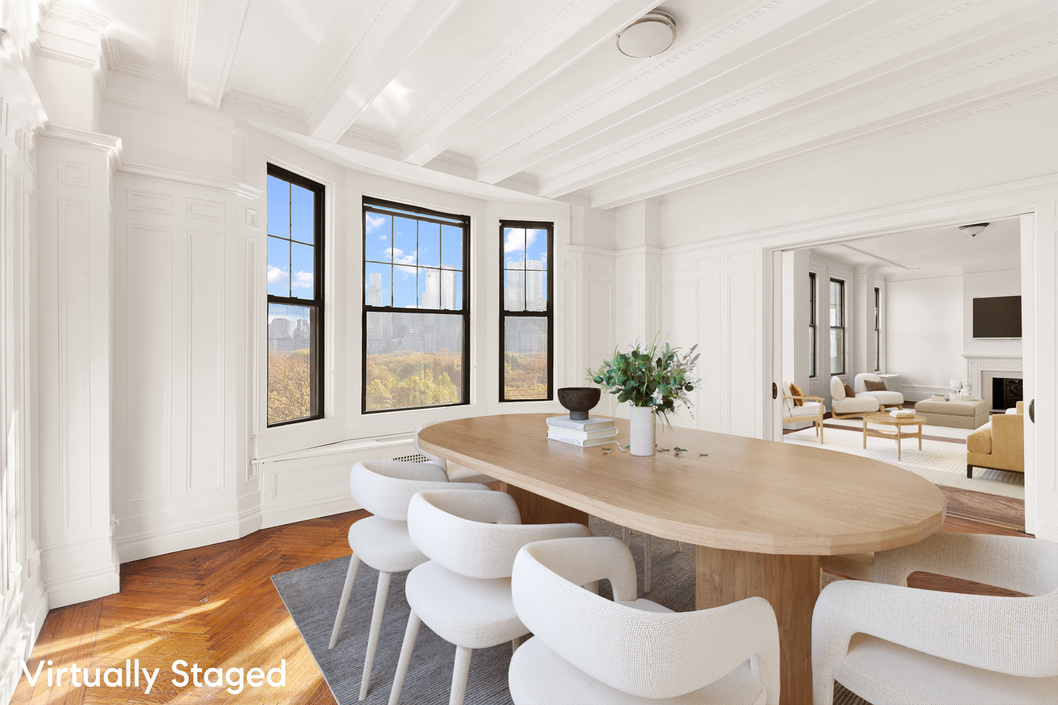 50 Central Park West, Unit 8BB Manhattan, NY 10023 - Photo 3 of 28 a dining room with furniture and window
