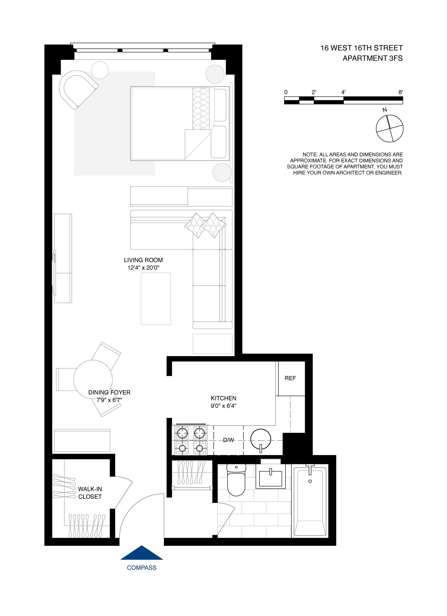 16 West 16th Street, Unit 3FS Manhattan, NY 10011 - Photo 12 of 12 a picture of a book and a bed