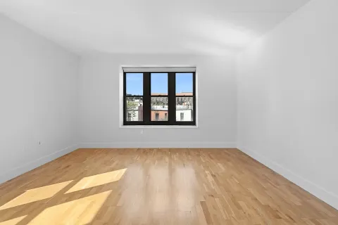 an empty room with a window