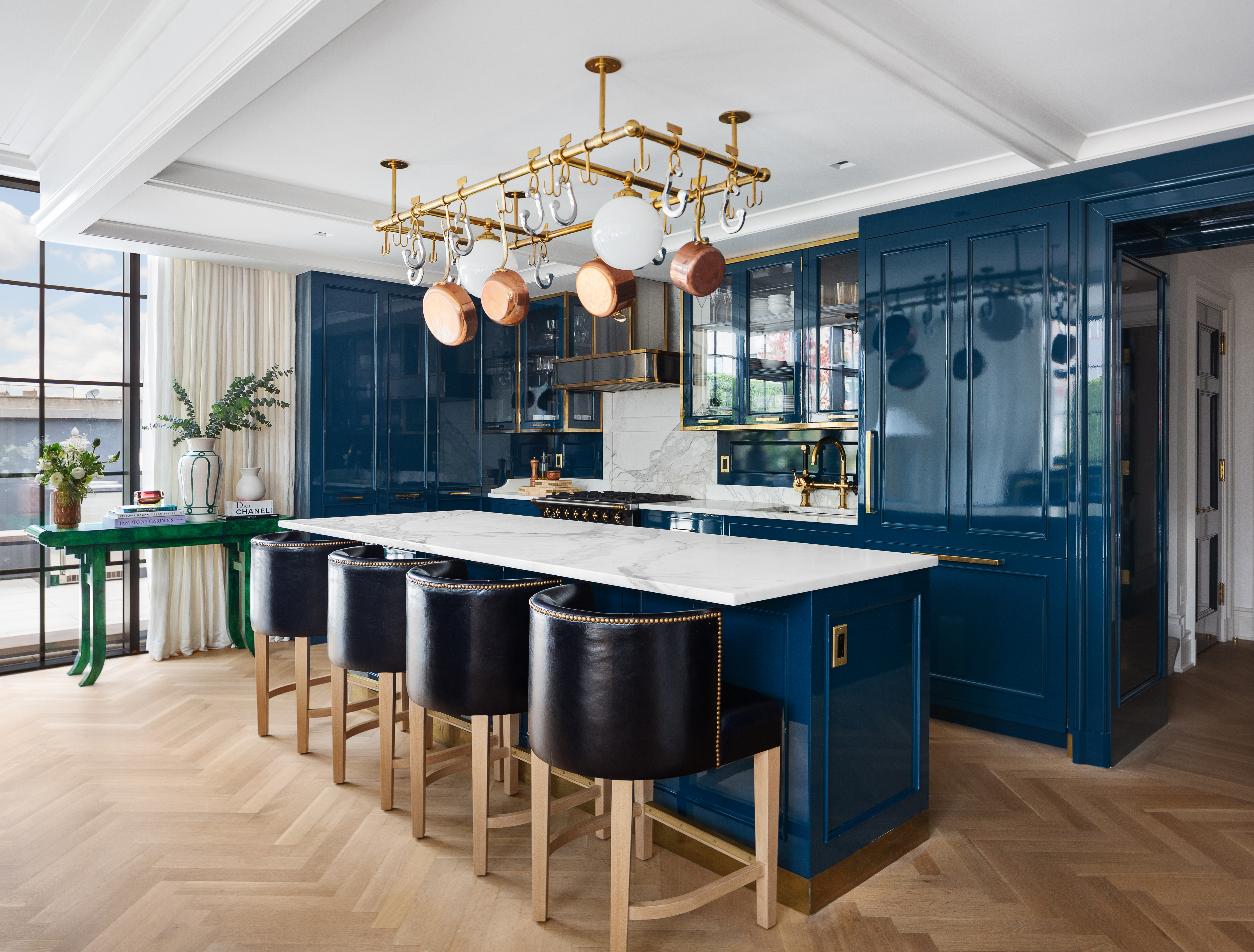 51 Jay Street, Unit PHB Brooklyn, NY 11201 - Photo 5 of 21 a large kitchen with a dining table and chairs