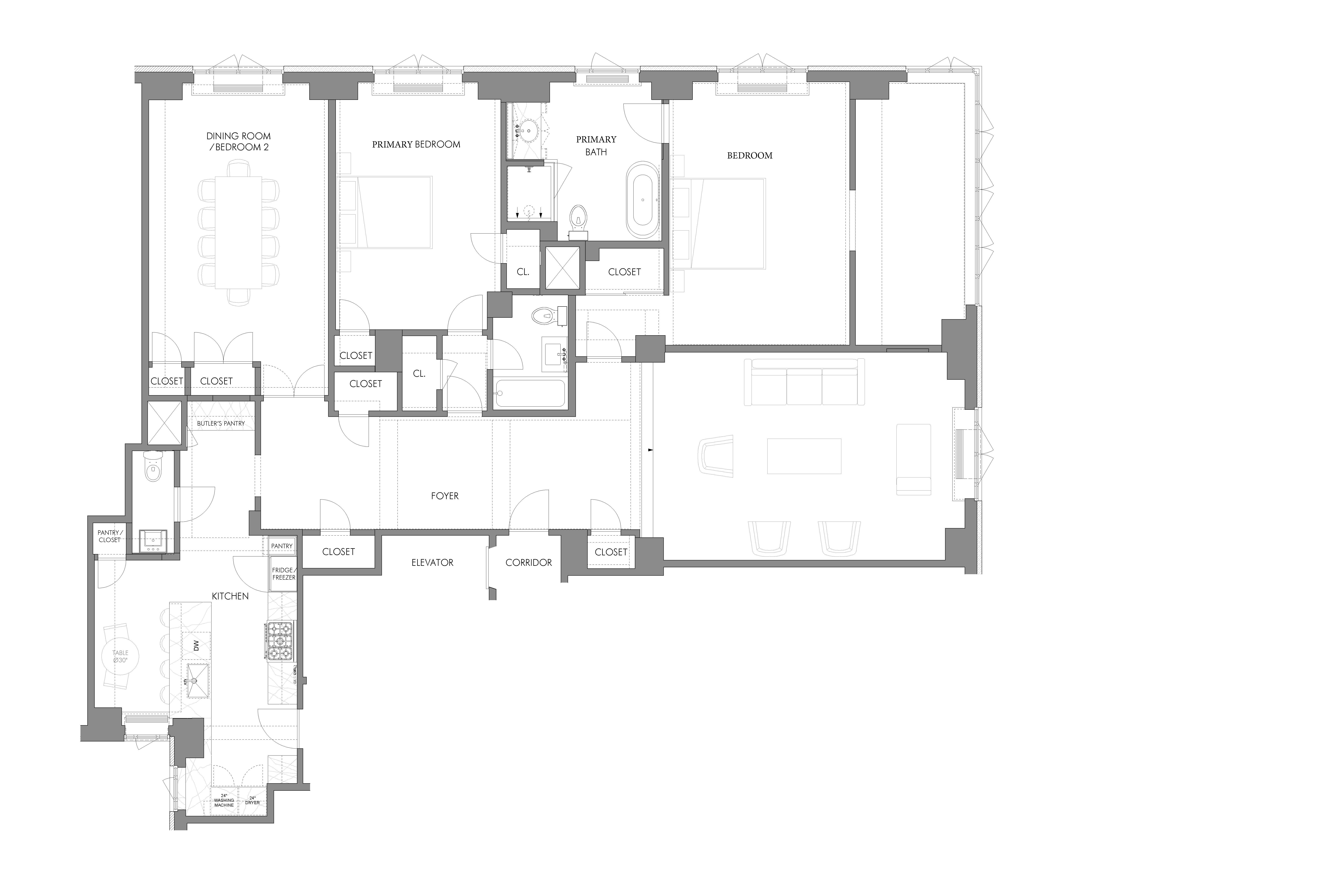 25 Central Park West, Unit 2Q Manhattan, NY 10023 - Photo 12 of 12 a picture of a bathroom with a shower