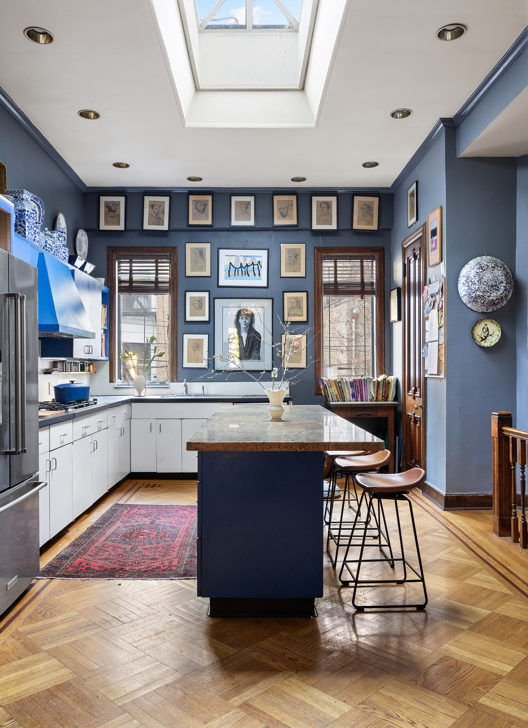 57 Montgomery Place Brooklyn, NY 11215 - Photo 3 of 6 a large kitchen with stainless steel appliances granite countertop a stove a sink dishwasher and cabinets with wooden floor
