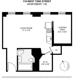 $610,000 | 116 West 72nd Street, Unit 11B | Upper West Side