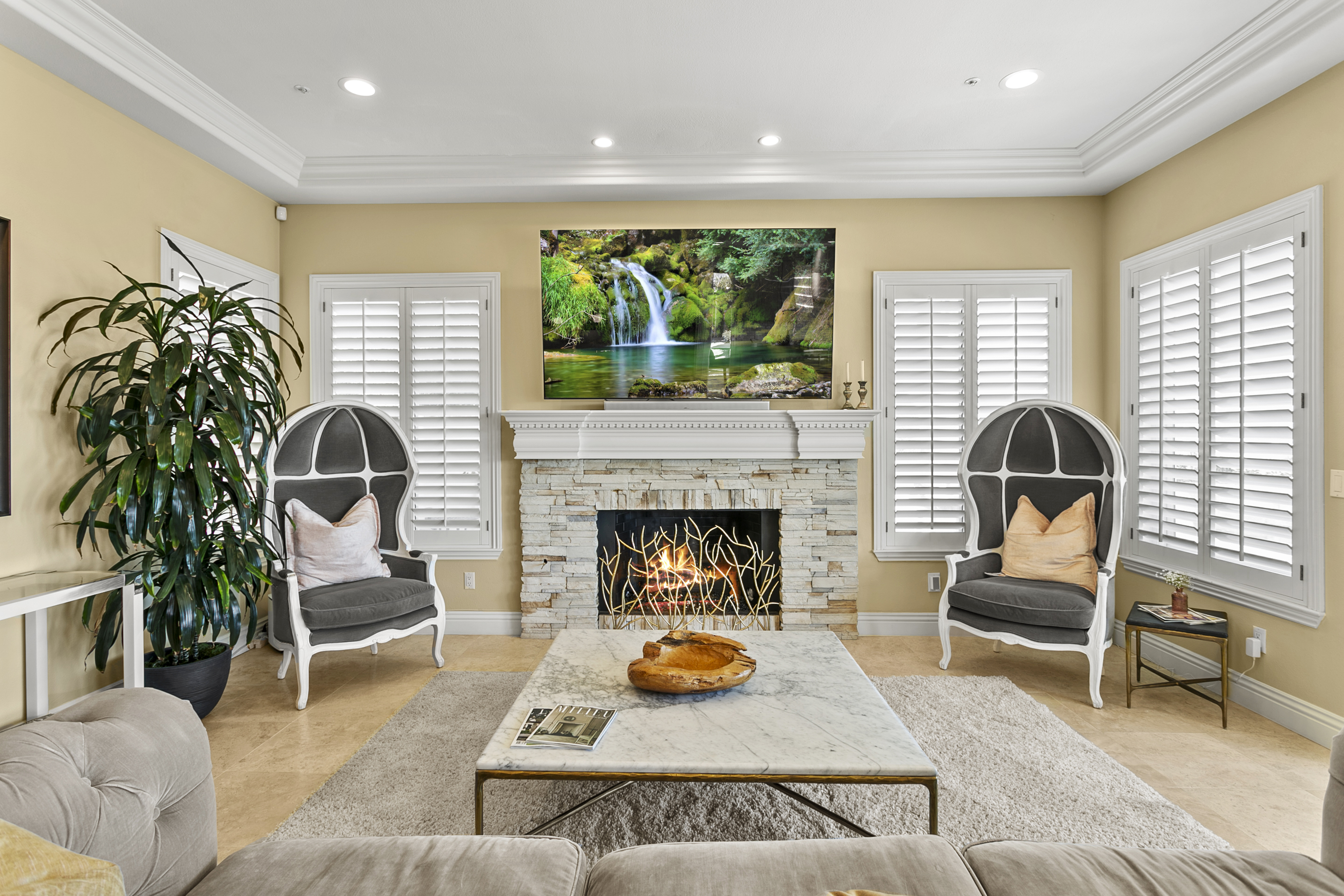 10 Vista Montemar Laguna Niguel, CA 92677 - Photo 21 of 67 a living room with furniture and a fireplace
