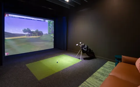 a view of a projector room