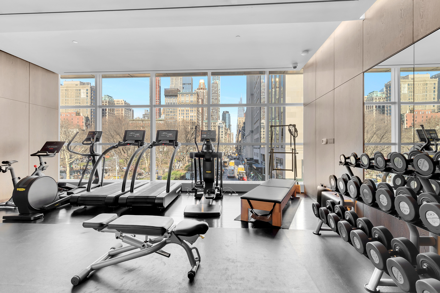23 East 22nd Street, Unit PH Manhattan, NY 10010 - Photo 28 of 32 a view of a room with gym equipment