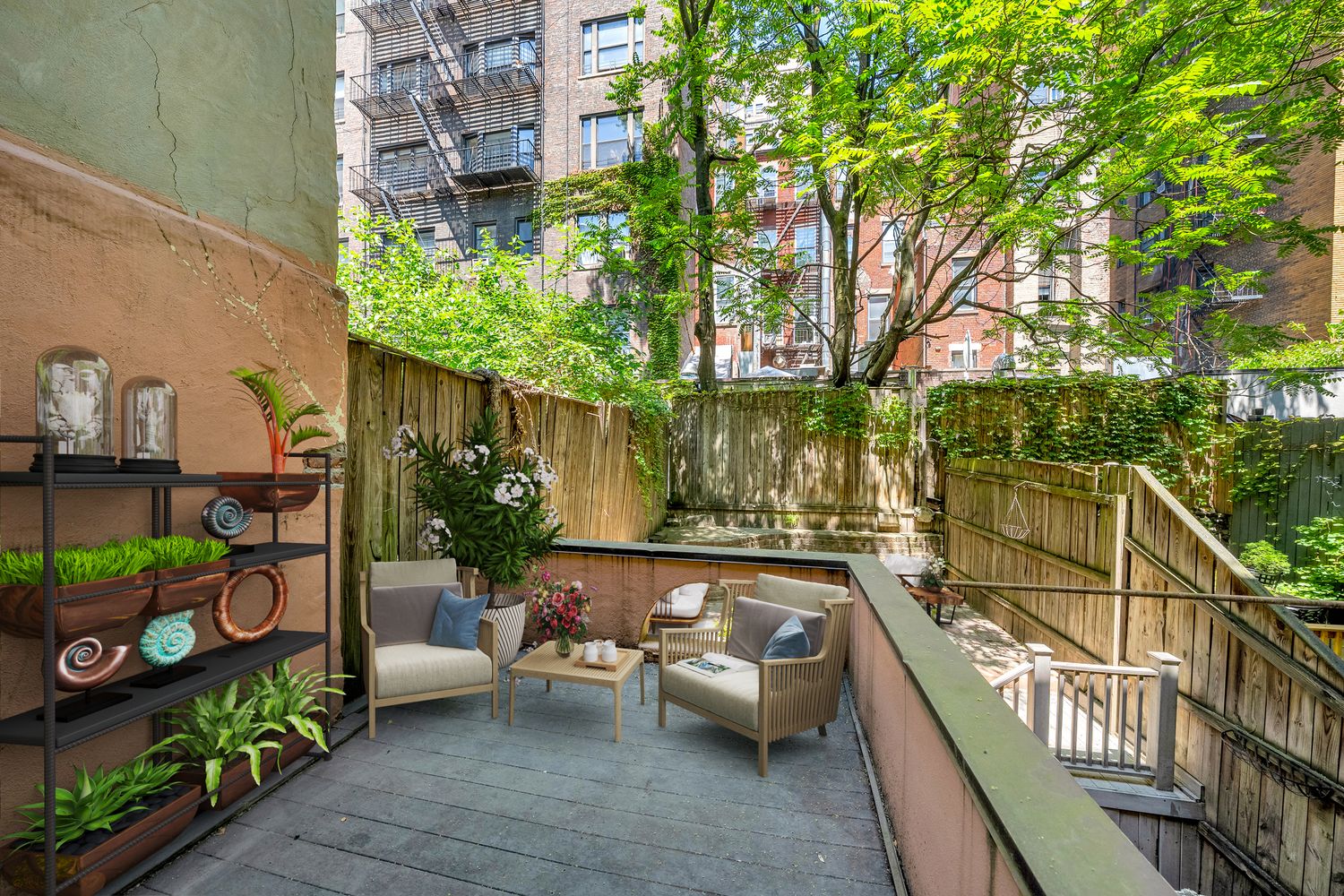 261 West 71st Street, Unit 1 Manhattan, NY 10023 - Photo 12 of 15 aerial view of a chairs and table in the balcony