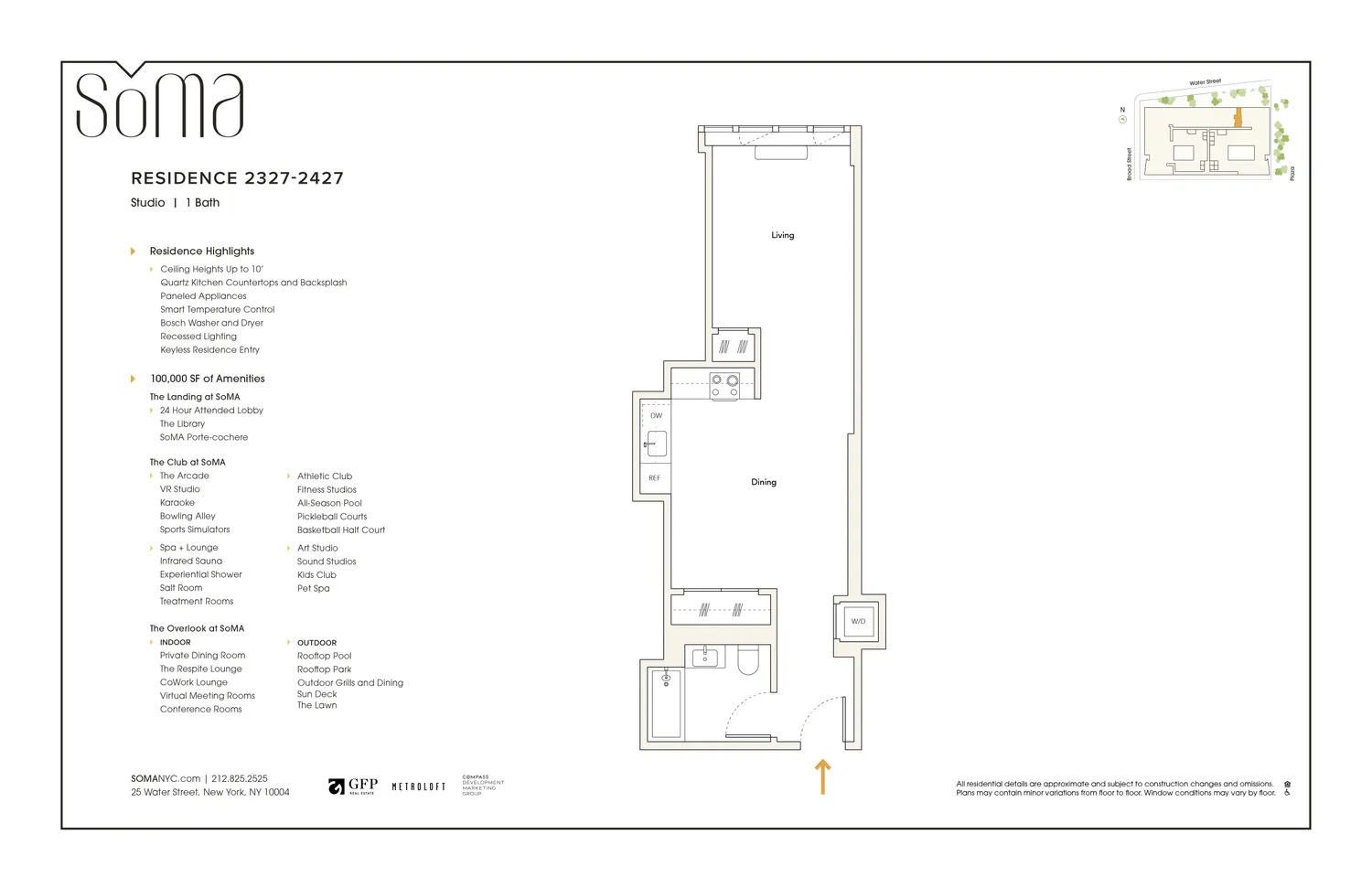 $5,125 | 25 Water Street, Unit 2327 | Financial District