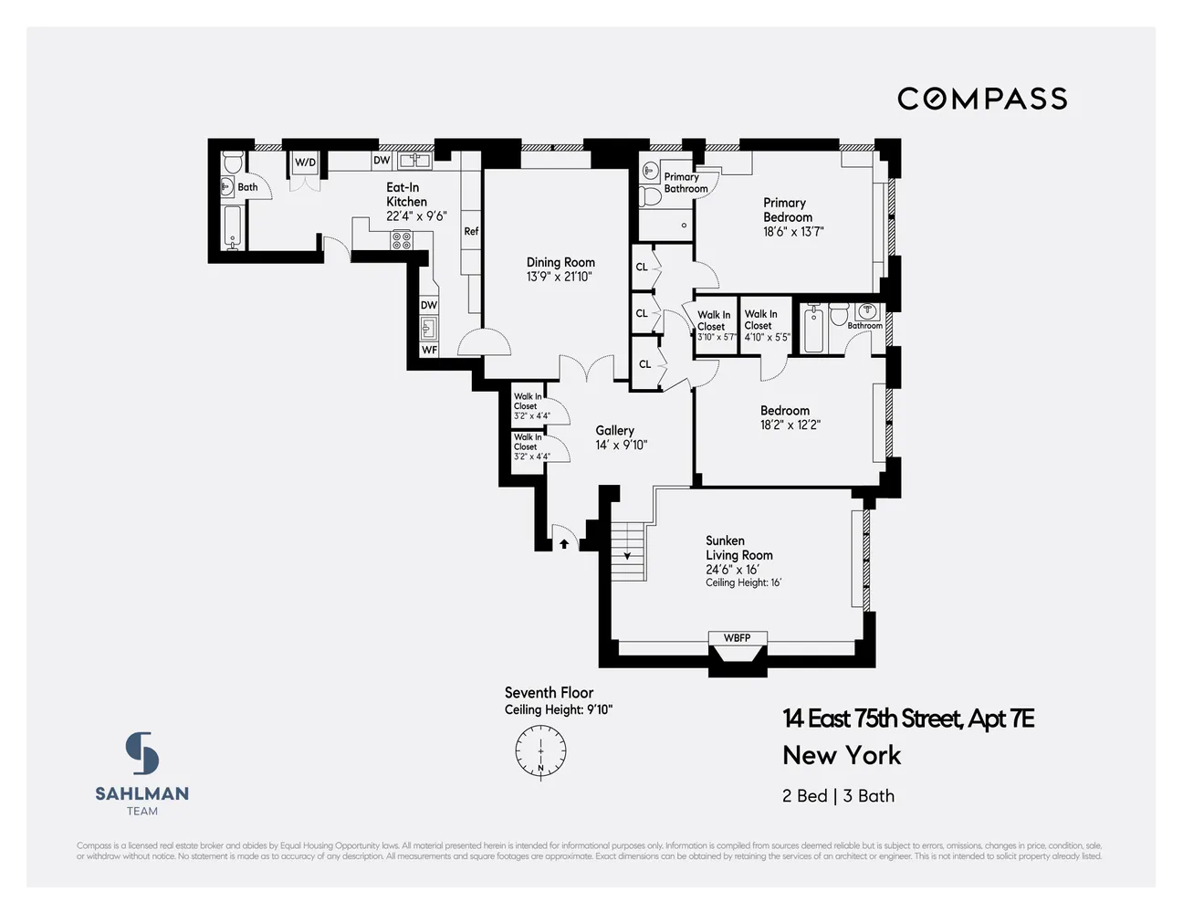 $4,250,000 | 14 East 75th Street, Unit 7E | Lenox Hill