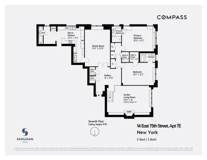 $4,250,000 | 14 East 75th Street, Unit 7E | Lenox Hill