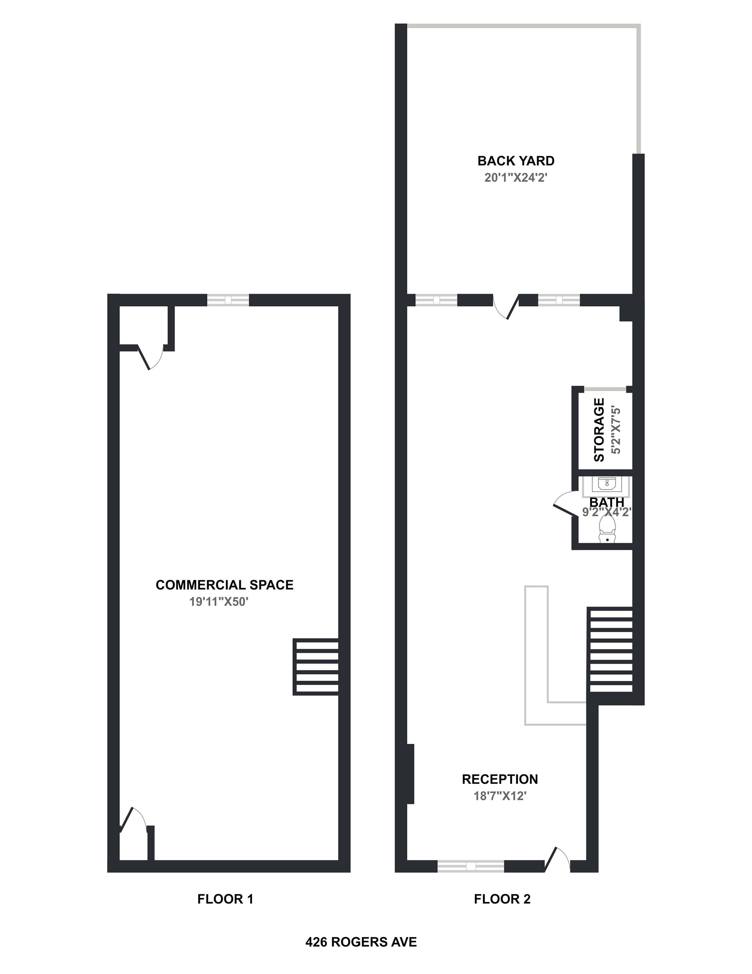 426 Rogers Avenue Brooklyn, NY 11225 - Photo 8 of 9 a picture of a floor plan