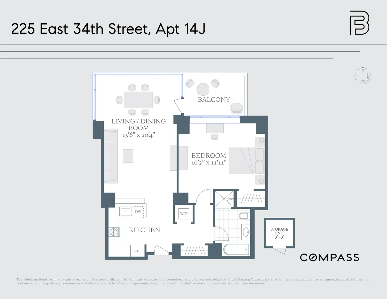 $1,325,000 | 225 East 34th Street, Unit 14J | Murray Hill