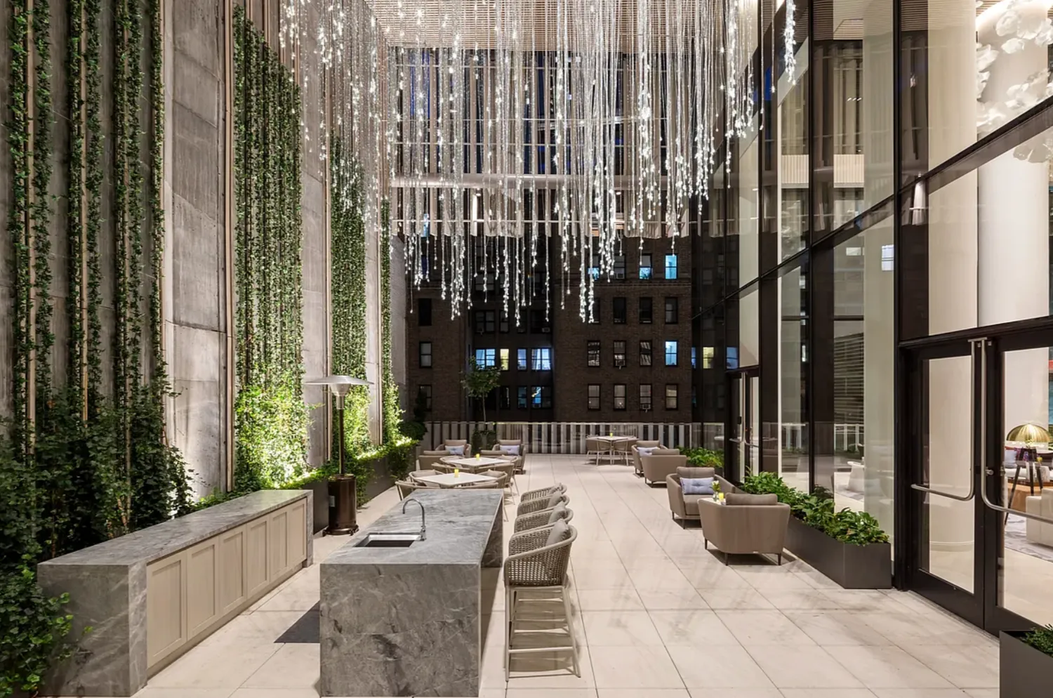 a view of garden with patio