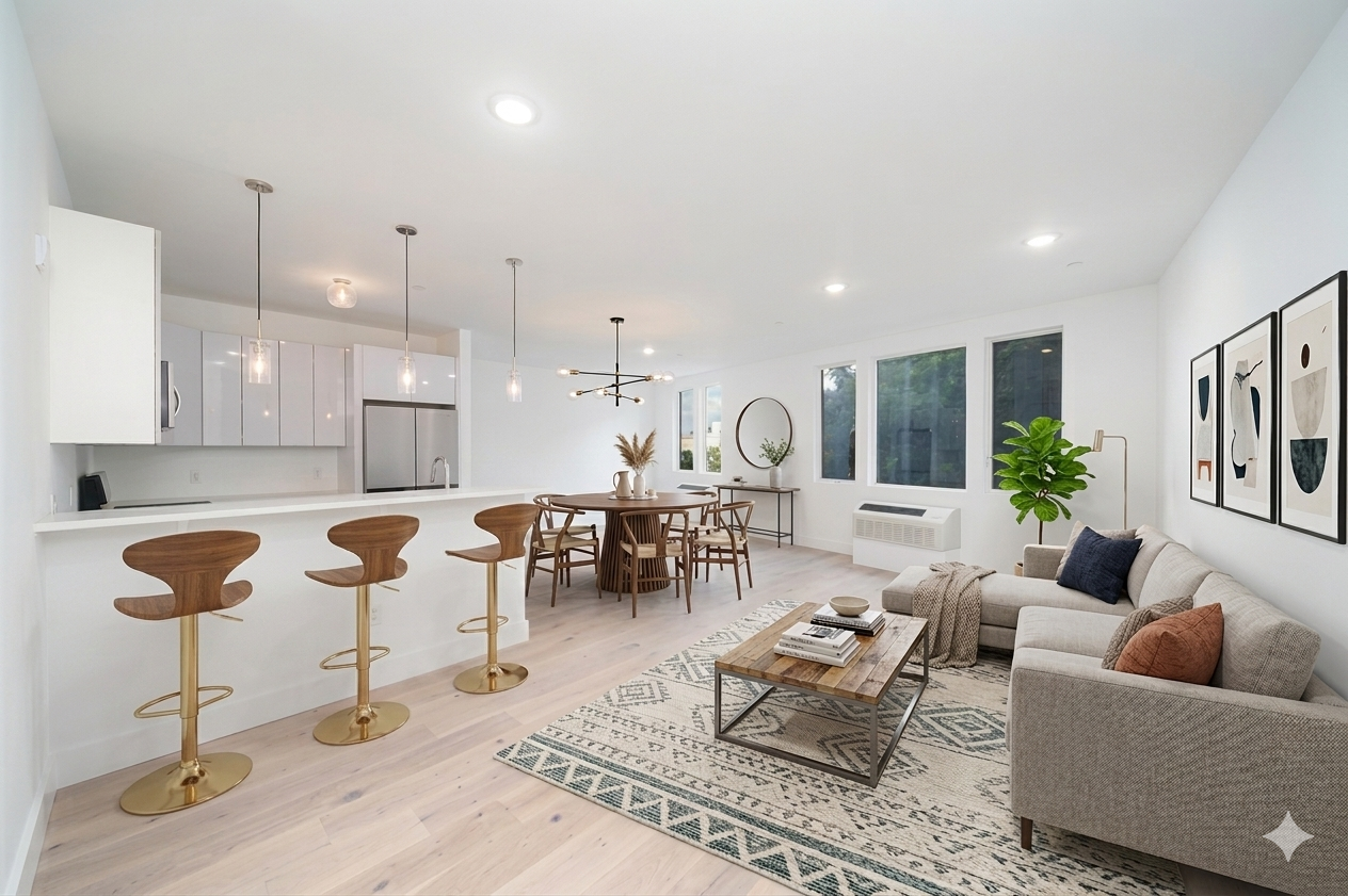 8621 River Road, Unit 6D North Bergen, NJ 07047 - Photo 1 of 36 a living room with furniture and a chandelier