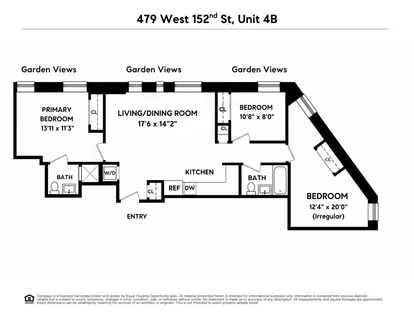 $995,000 | 479 West 152nd Street, Unit 4B | Hamilton Heights