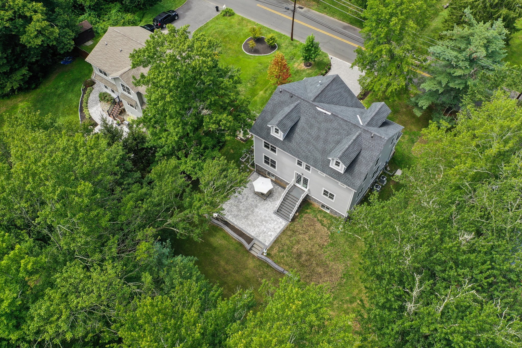 823 River Road Chatham, NJ 07928 - Photo 55 of 60 an aerial view of residential house with outdoor space and trees all around