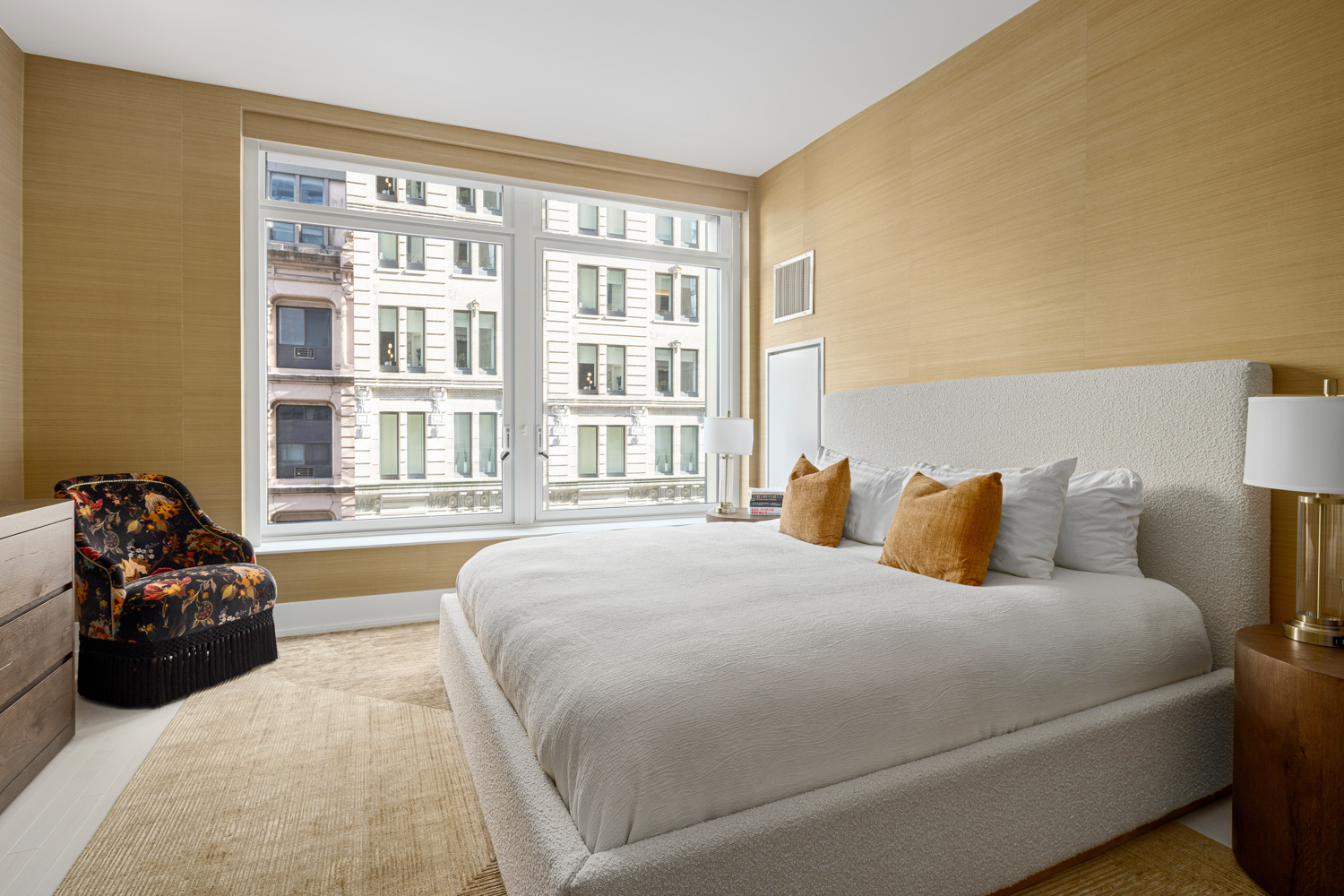 91 Leonard Street, Unit 4A Manhattan, NY 10013 - Photo 4 of 22 a bedroom with a bed and a large window