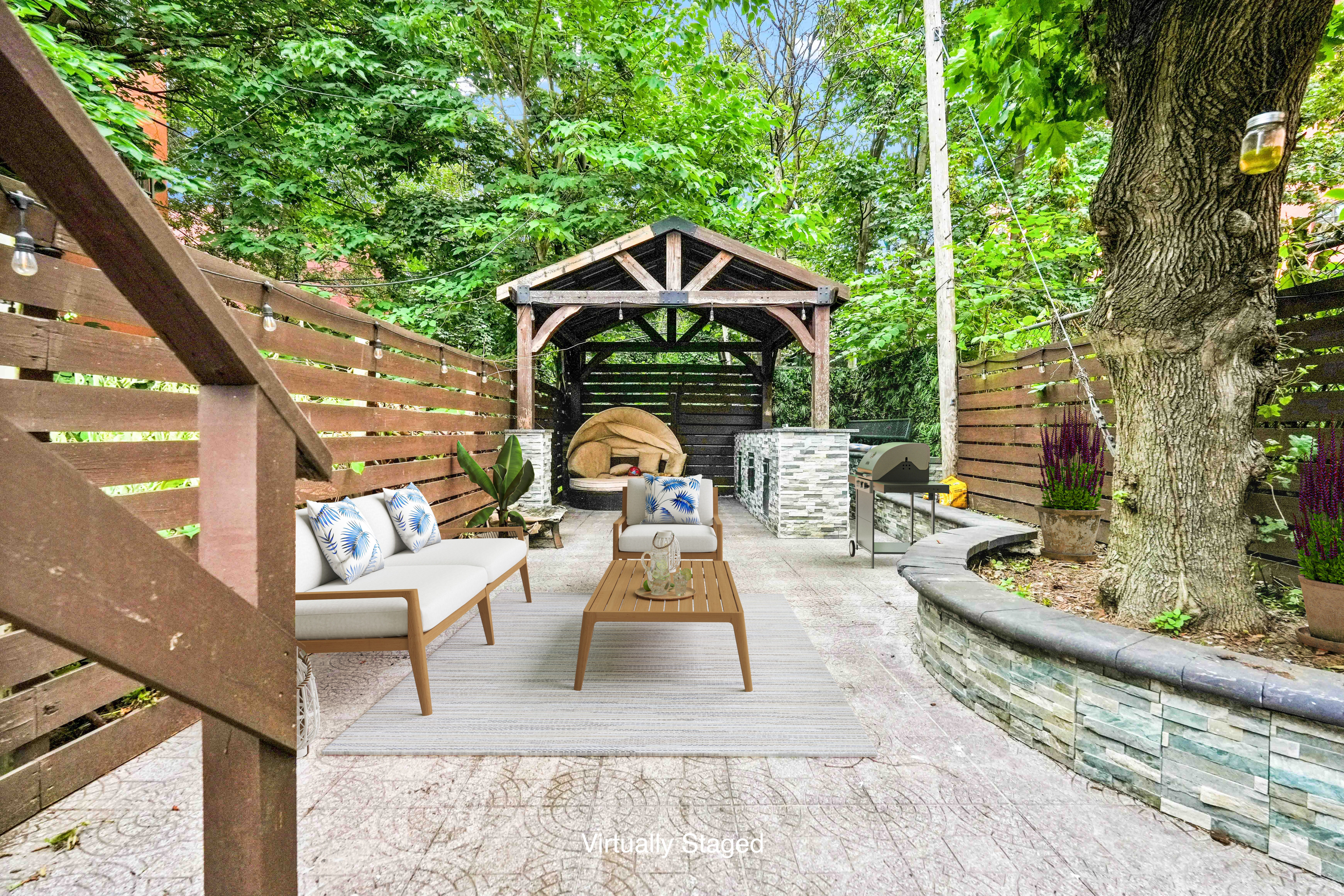 17 A Suydam Place, Unit 2 Brooklyn, NY 11233 - Photo 22 of 28 a backyard of a house with seating space