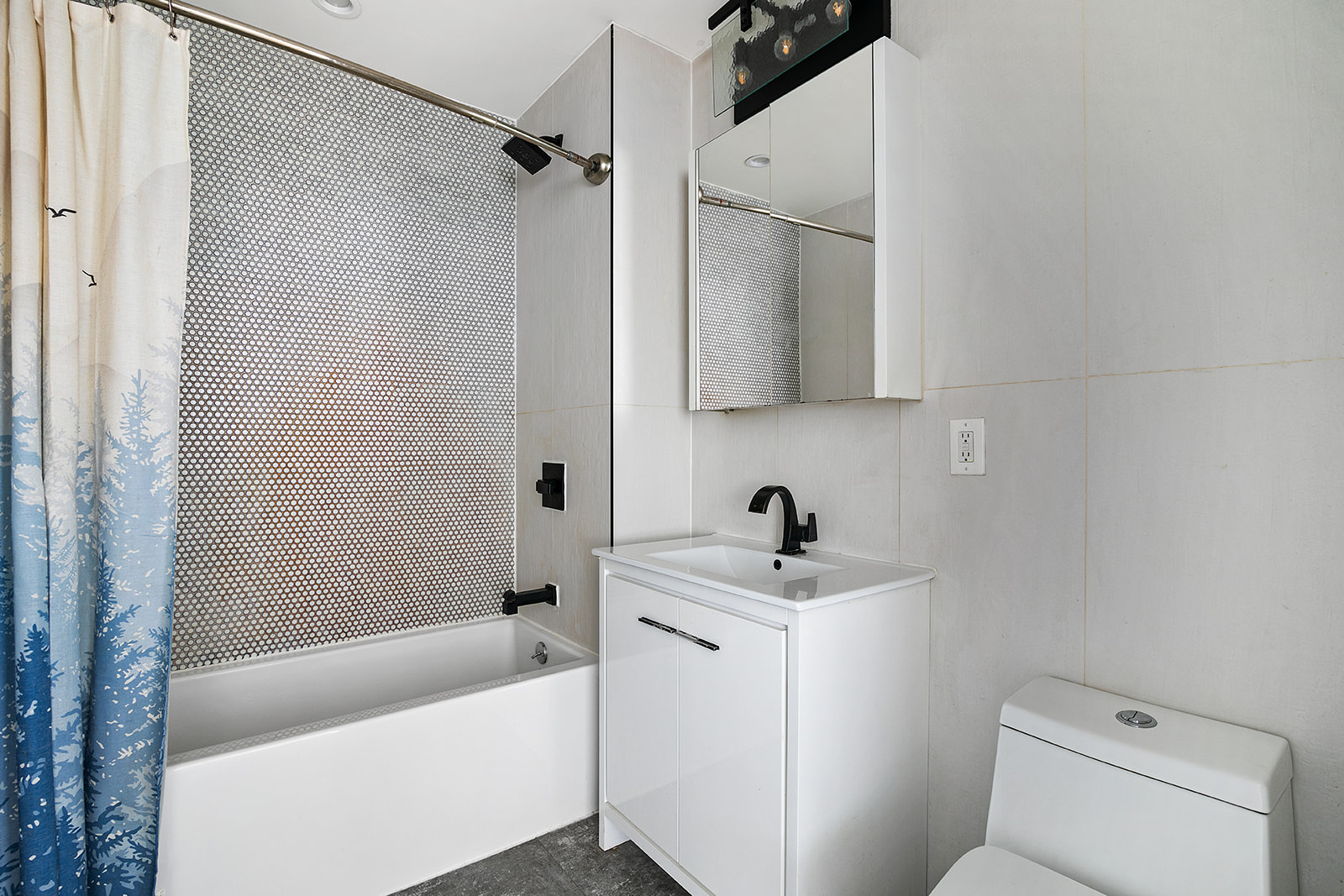 1325 Herkimer Street, Unit 302 Brooklyn, NY 11233 - Photo 4 of 10 a bathroom with a sink a toilet and a bathtub