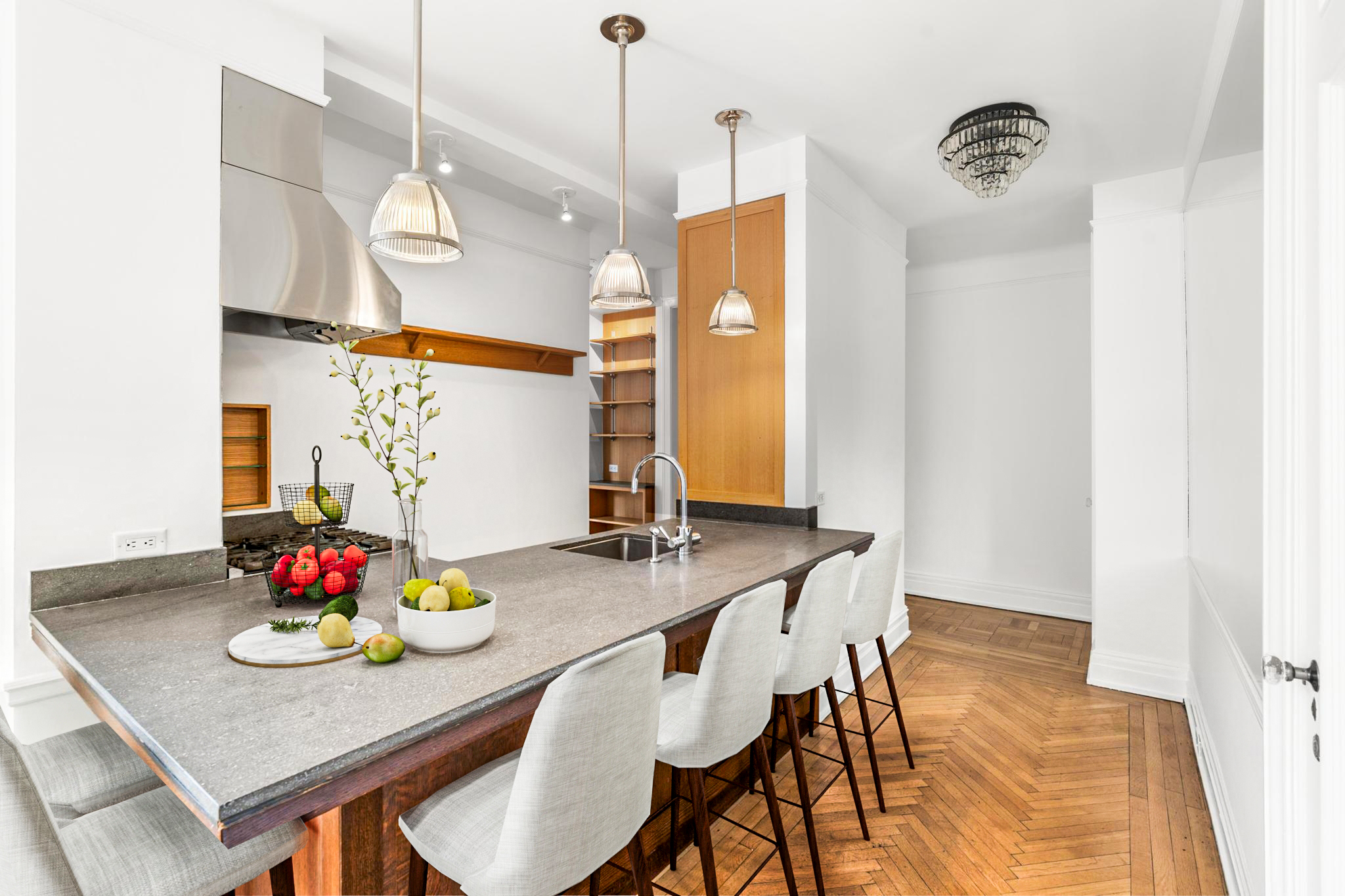 885 West End Avenue, Unit 12D Manhattan, NY 10025 - Photo 7 of 24 a view of a dining room with furniture and wooden floor