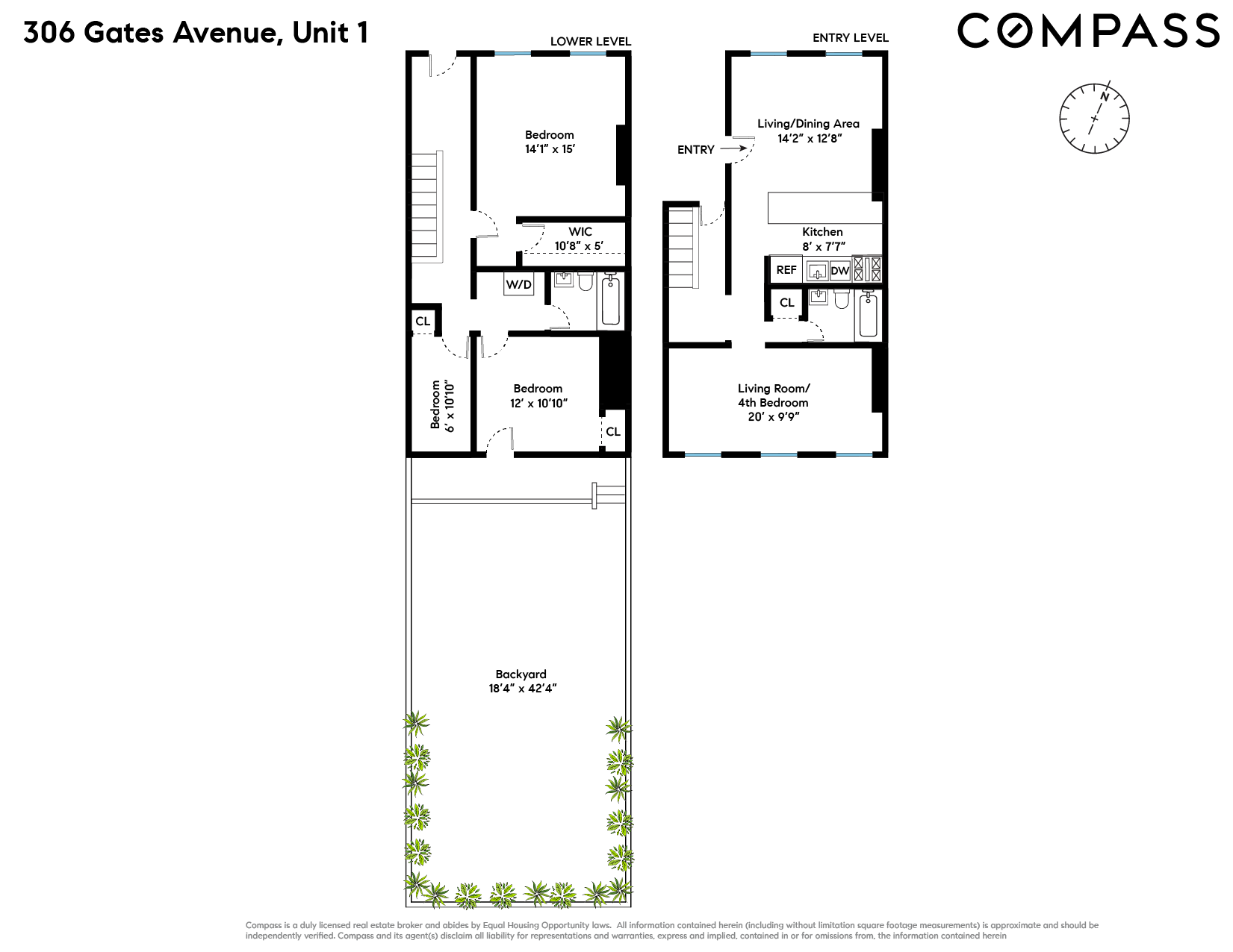 306 Gates Avenue, Unit 1A Brooklyn, NY 11216 - Photo 14 of 14 a picture of a floor plan