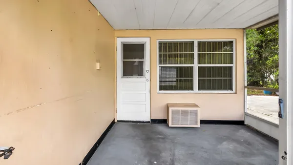 a view of front door of house