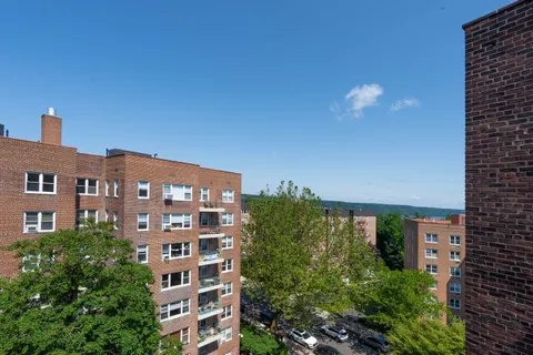a view of a wall with a sign on it