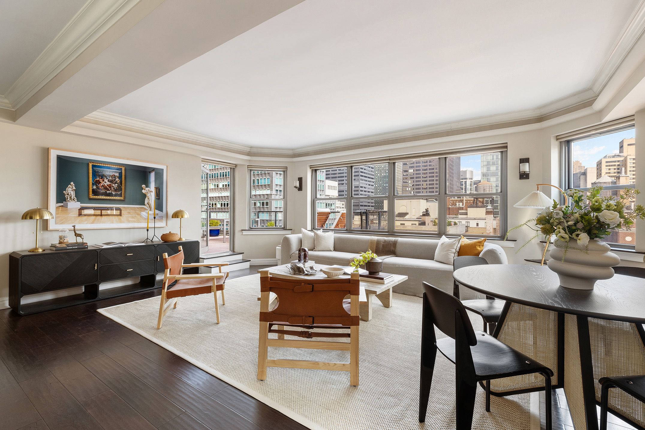 80 Park Avenue, Unit 19N Manhattan, NY 10016 - Photo 5 of 20 a living room with furniture and a window