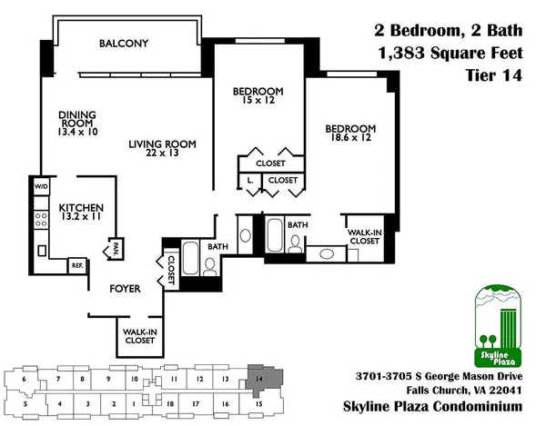 $395,000 | 3705 South George Mason Drive, Unit 914S, Falls Church, VA 22041