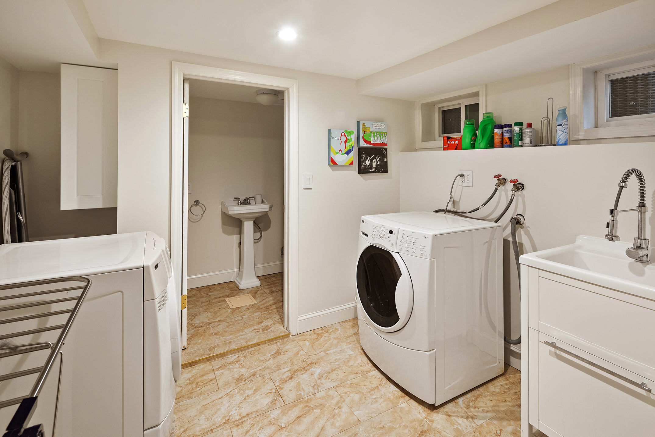 162 Argyle Road Brooklyn, NY 11218 - Photo 20 of 25 a utility room with dryer and washer