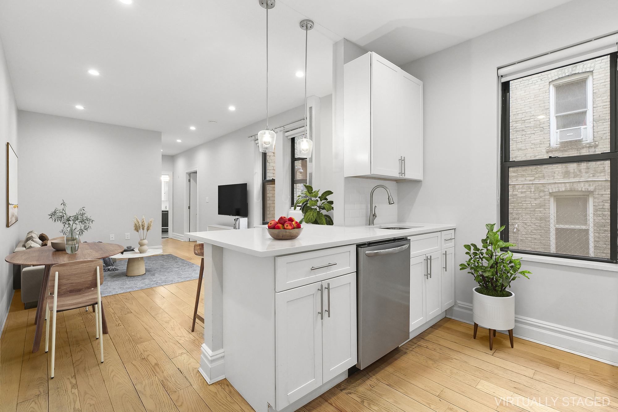 961 Washington Avenue, Unit 1I Brooklyn, NY 11225 - Photo 3 of 8 a kitchen with a sink cabinets and wooden floor